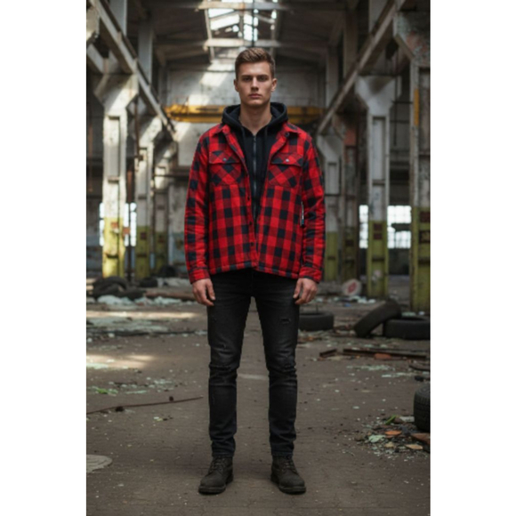 Tony Hawk Other - Hawk Buffalo Plaid Flannel Button up Zip Shirt Jacket with Quilted Lining & Hood